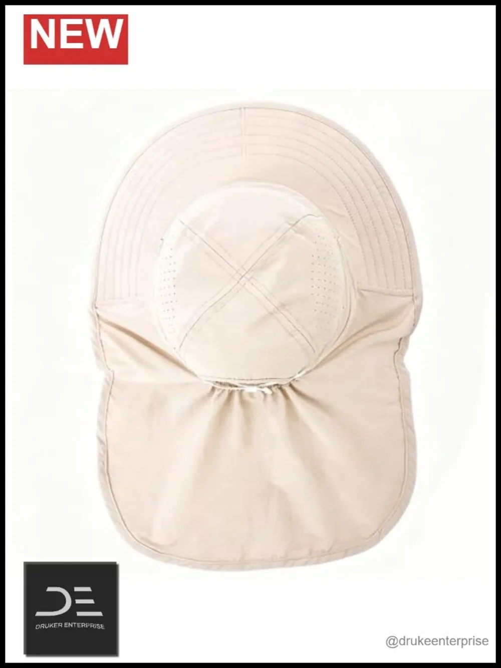 Wide Brim Quick Dry Ponytail Sun Hat with Neck Flap UPF50+